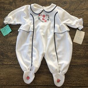 NWT Baby Dior embroidered romper